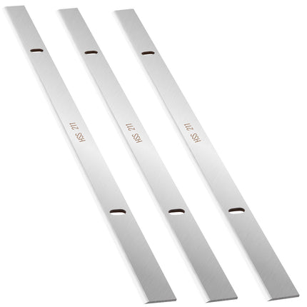 13-Inch Planer Knives Set of 3, 2mm HSS, Mounting Holes
