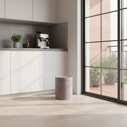 Poubelle en plastique à couvercle basculant de 13 L pour la cuisine ou la salle de bain