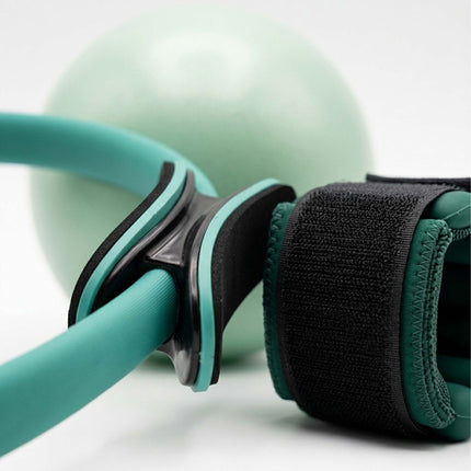 Ensemble de Pilates vert 13 pièces avec anneau, ballon, élastiques et poids