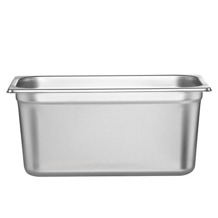 1/3 Size Steam Table Pans, 8-Pack Stainless, 6-In Deep Lids