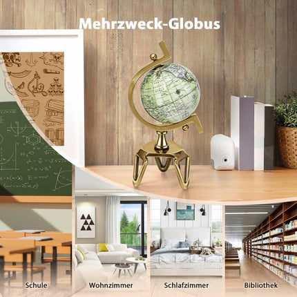 Ø 13 cm Globe antique avec socle en métal Globe étudiant rotatif Globe géographique Ø 13 cm