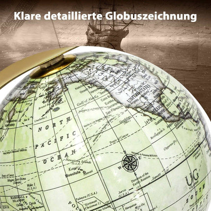Ø 13 cm Globe antique avec socle en métal Globe étudiant rotatif Globe géographique Ø 13 cm