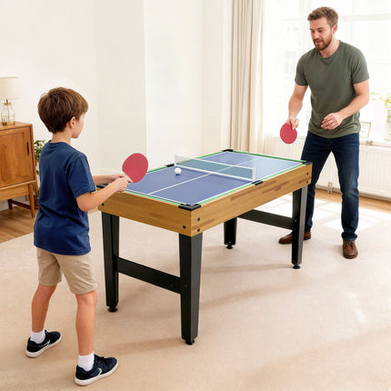 Table de jeu 13 en 1, baby-foot, échecs, billard, MDF