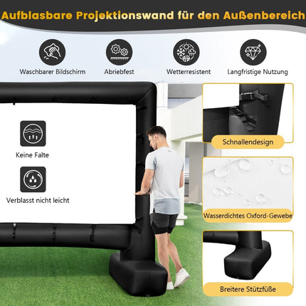143 Zoll aufblasbare Projektionswand, 16:9, beidseitig HD