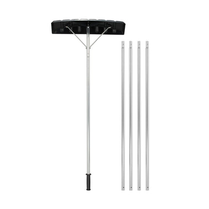 Pelle à neige en aluminium 148-608 cm avec manche antidérapant et lame en plastique argenté