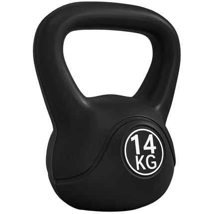 Kettlebell noir de 14 kg rempli de sable pour débutants