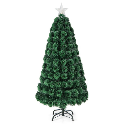 150cm Künstlicher Weihnachtsbaum mit 8 Beleuchtungsmodi Glasfaser Glasfaser Weihnachtsbaum