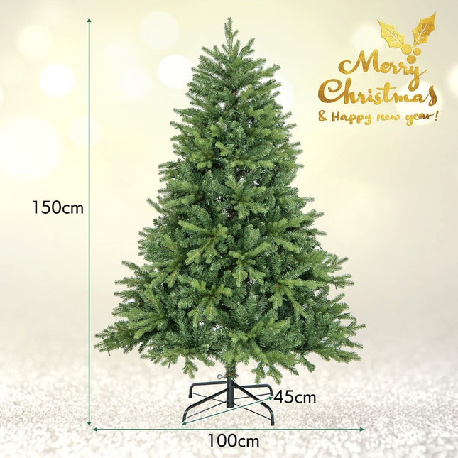Sapin de Noël artificiel de 150 cm avec lumières LED, 11 modes