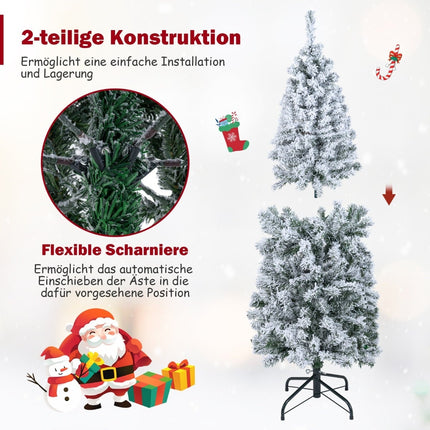 Sapin de Noël artificiel de 150 cm avec guirlandes lumineuses LED