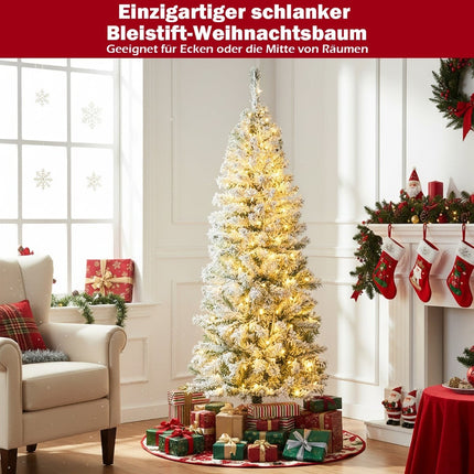 Sapin de Noël artificiel de 150 cm avec guirlandes lumineuses LED