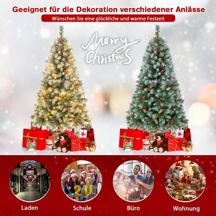 150 cm Künstlicher Weihnachtsbaum mit Lichtern & Schnee
