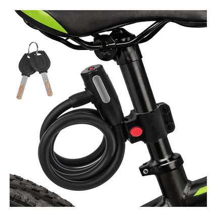 Antivol de vélo en acier de 150 cm avec porte-clé