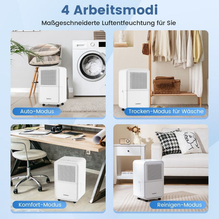 15L Haushaltsluftentfeuchter – 4 Modi, 24-Stunden-Timer, Leiser Betrieb