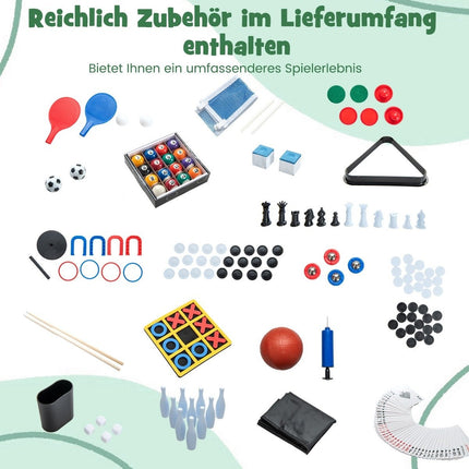 Ensemble de table multi-jeux 15 en 1 avec baby-foot, billard et hockey