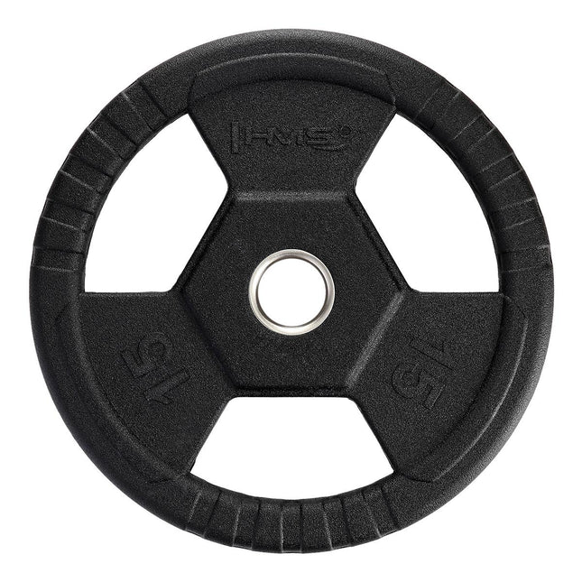 Disque de poids olympique noir de 15 kg