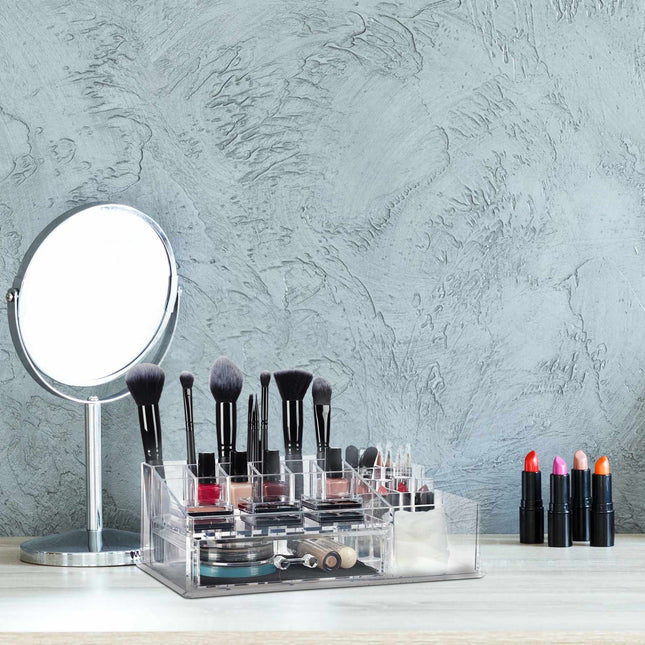 Organisateur de maquillage à 16 compartiments