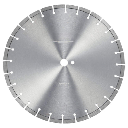16-Inch Diamond Blade, Wet Dry, 1-Inch Arbor, 12mm Segment