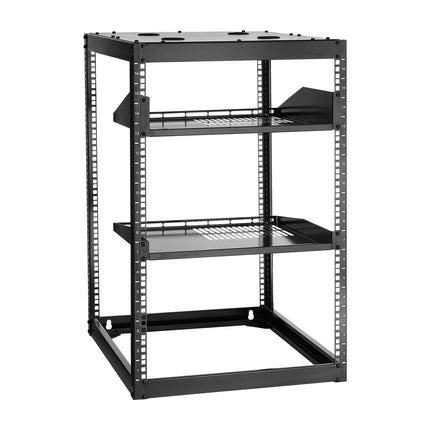 16U Open Frame Network Rack, 585mm Depth, 4-Post