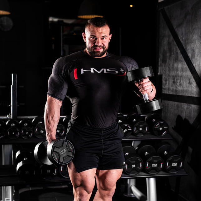 Haltère en polyuréthane de 17,5 kg - Équipement de fitness durable