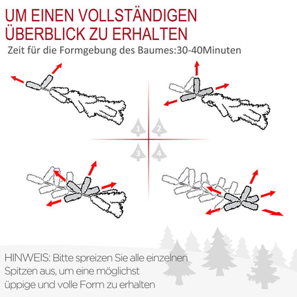 180 cm künstlicher Tannenbaum, naturgetreu und realistisch