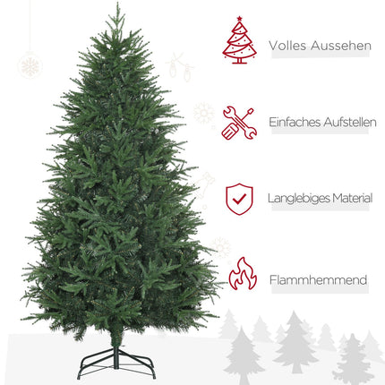 180 cm künstlicher Tannenbaum, naturgetreu und realistisch