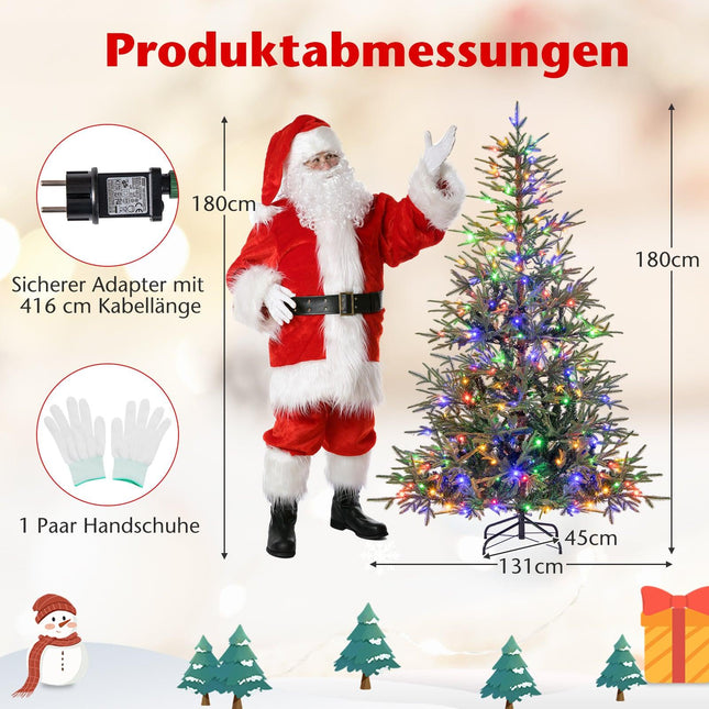 Sapin de Noël artificiel de 180 cm avec 250 lumières LED