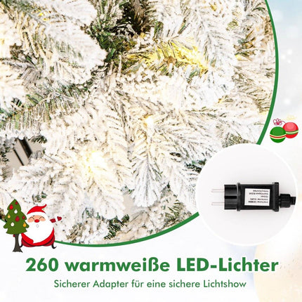 180 cm künstlicher Weihnachtsbaum mit 260 warmweißen LEDs