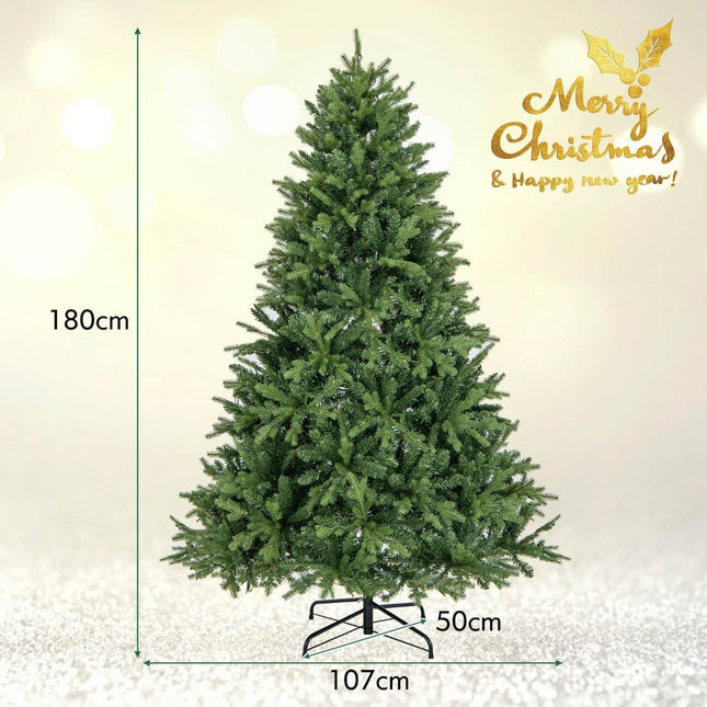 Sapin de Noël artificiel de 180 cm avec 350 lumières LED
