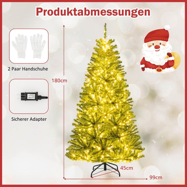 Sapin de Noël artificiel de 180 cm avec 700 lumières LED