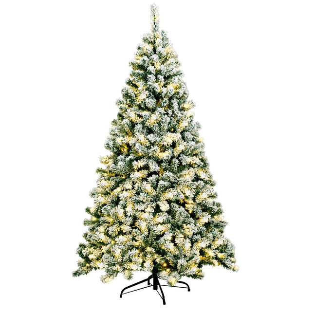 Sapin de Noël artificiel de 180 cm avec guirlandes lumineuses LED