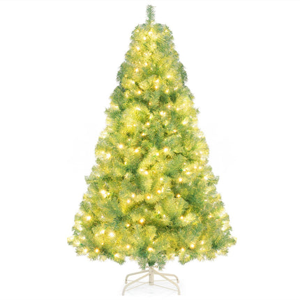 180 cm künstlicher Weihnachtsbaum mit LED-Beleuchtung, grün