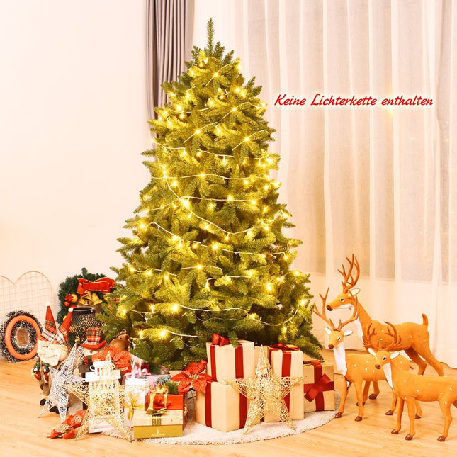Sapin de Noël artificiel de 180 cm avec aiguilles en PVC, vert