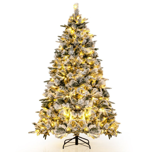 Sapin de Noël artificiel de 180 cm avec neige et 250 LED