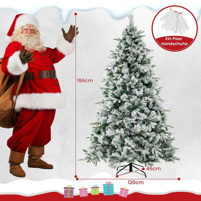 Sapin de Noël artificiel de 180 cm avec neige et 250 LED