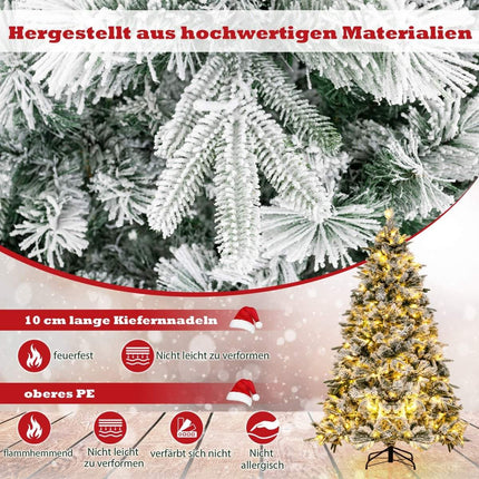 Sapin de Noël artificiel de 180 cm avec neige et 250 LED