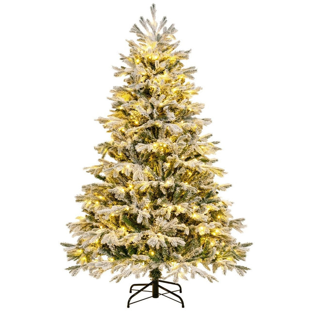 Sapin de Noël artificiel de 180 cm avec neige et 350 LED