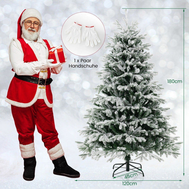 Sapin de Noël artificiel de 180 cm avec neige et 350 LED