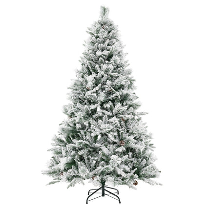 Sapin de Noël artificiel de 180 cm avec neige, 8 modes d'éclairage
