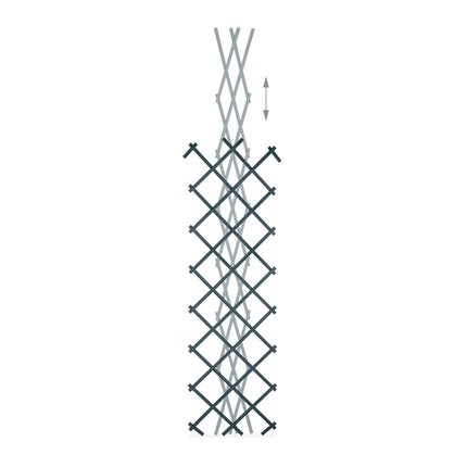 180 cm ausziehbares Rankgitter 3er-Set Grau