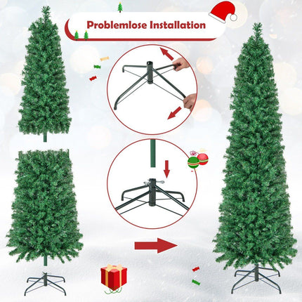 180 cm großer künstlicher Weihnachtsbaum in Fiberoptik Grün