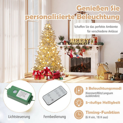 Sapin de Noël artificiel floqué neige de 180 cm, 250 LED