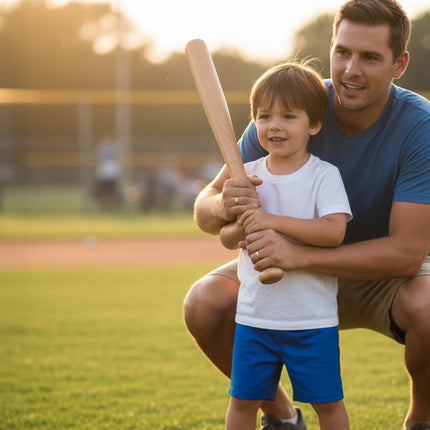 Batte de baseball en bois de 18 pouces avec sac en jute