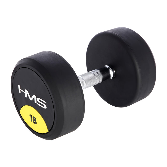 Haltère en caoutchouc de 18 kg - Équipement de gym à domicile