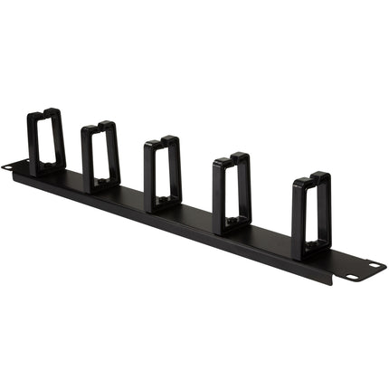 19" Kabelpanel mit 5 drehbaren Halterungen U1 Schwarz