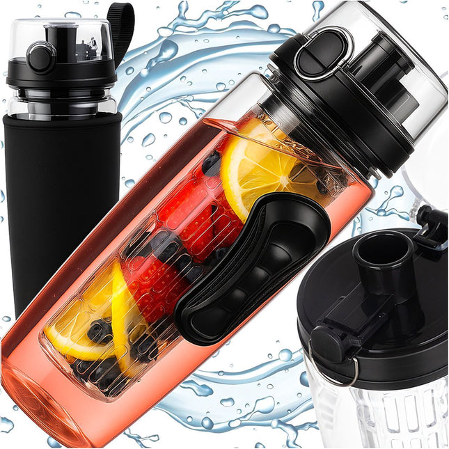 Bouteille d'eau de 1 L avec récipient