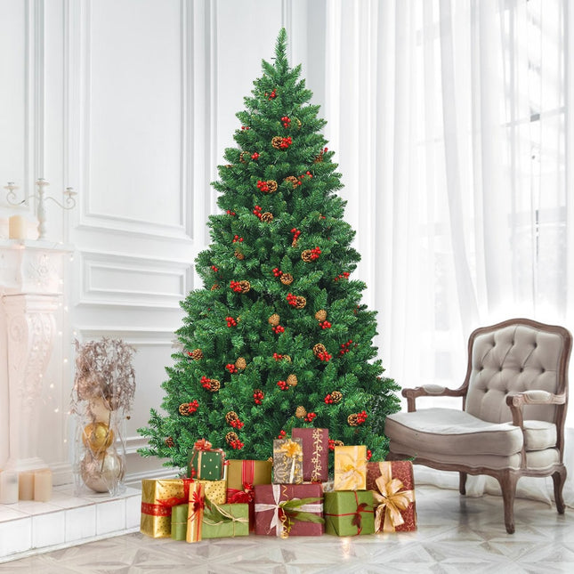 Sapin de Noël artificiel de 200 cm Sapin de Noël avec 1100 branches et sapin artificiel vert de qualité supérieure
