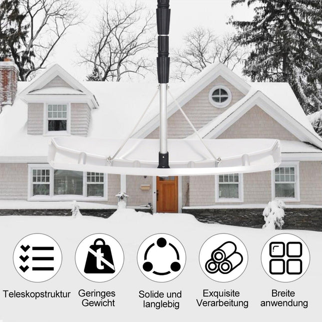 Pelle à neige en aluminium de 201 à 630 cm avec lame en caoutchouc pour déneiger le toit