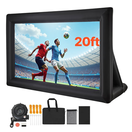 20 Ft Inflatable Movie Screen, 16:9, 600D Washable