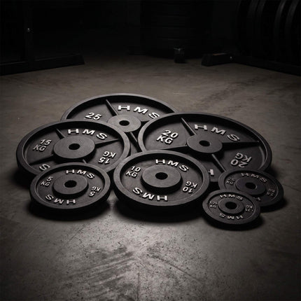 Plaque de poids en fonte de 20 kg, trou de 31 mm, noire