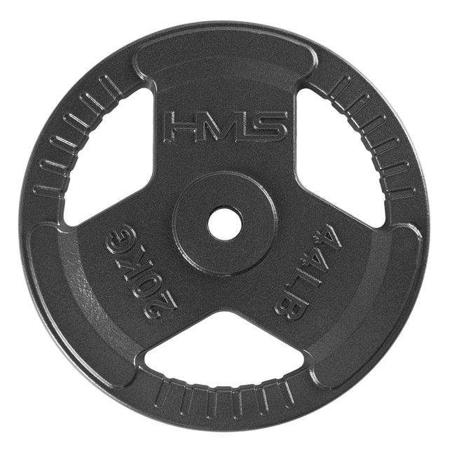 20 kg Hantelscheibe aus Gusseisen, ergonomische Griffe